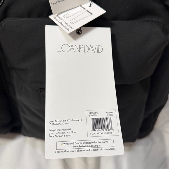 Women’s Joan & David Black “The Amelia” 21” Sport Puffer Nylon Weekender Duffel - Picture 14 of 15